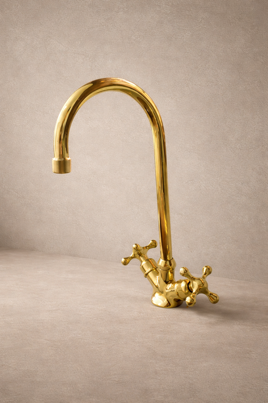 Moroccan Brass Faucet – Solid Brass Vintage Kitchen & Bathroom Fixture