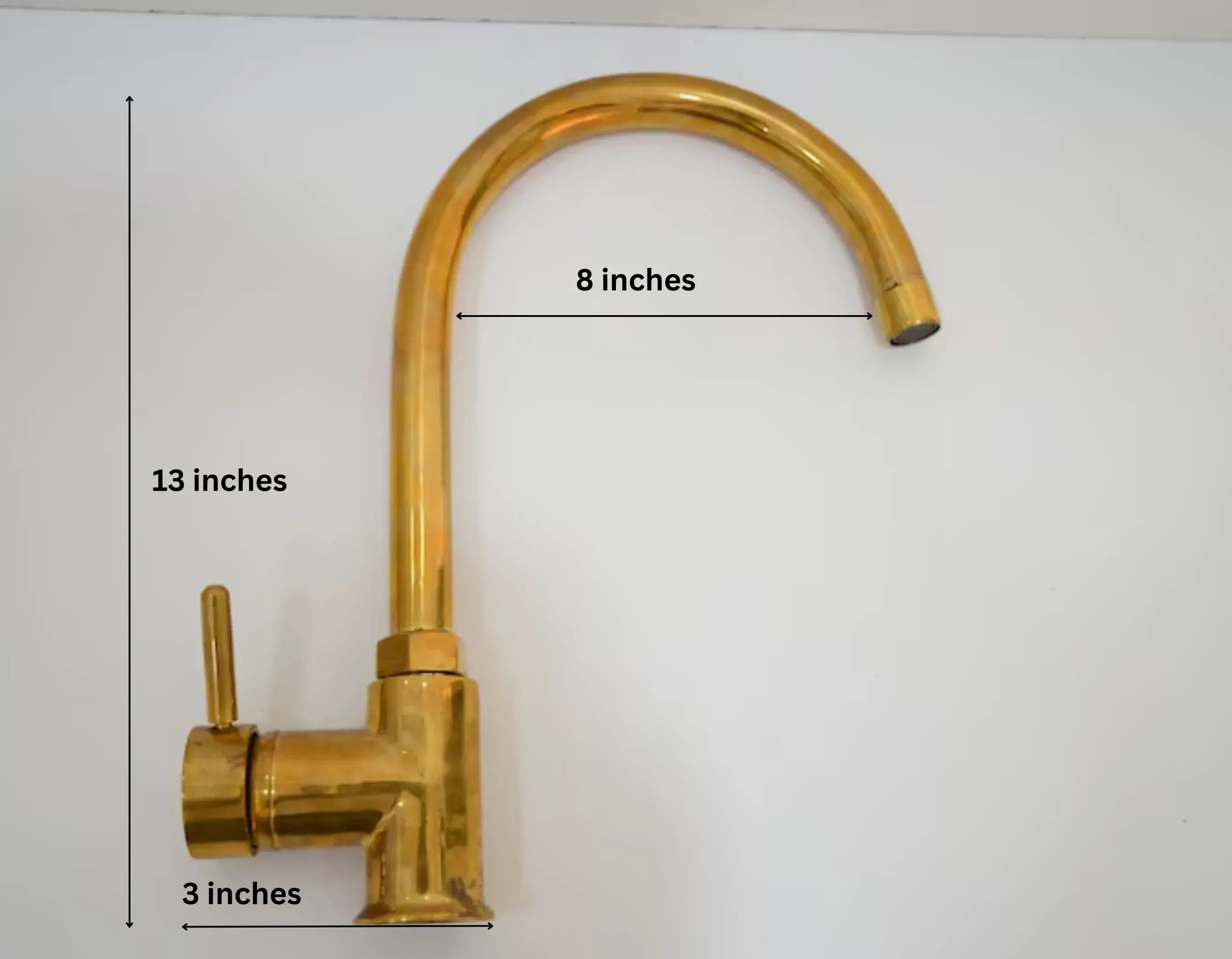 Handmade Solid Brass Sink Faucet, Single Hole Deck Mount Faucet with Patina Finish