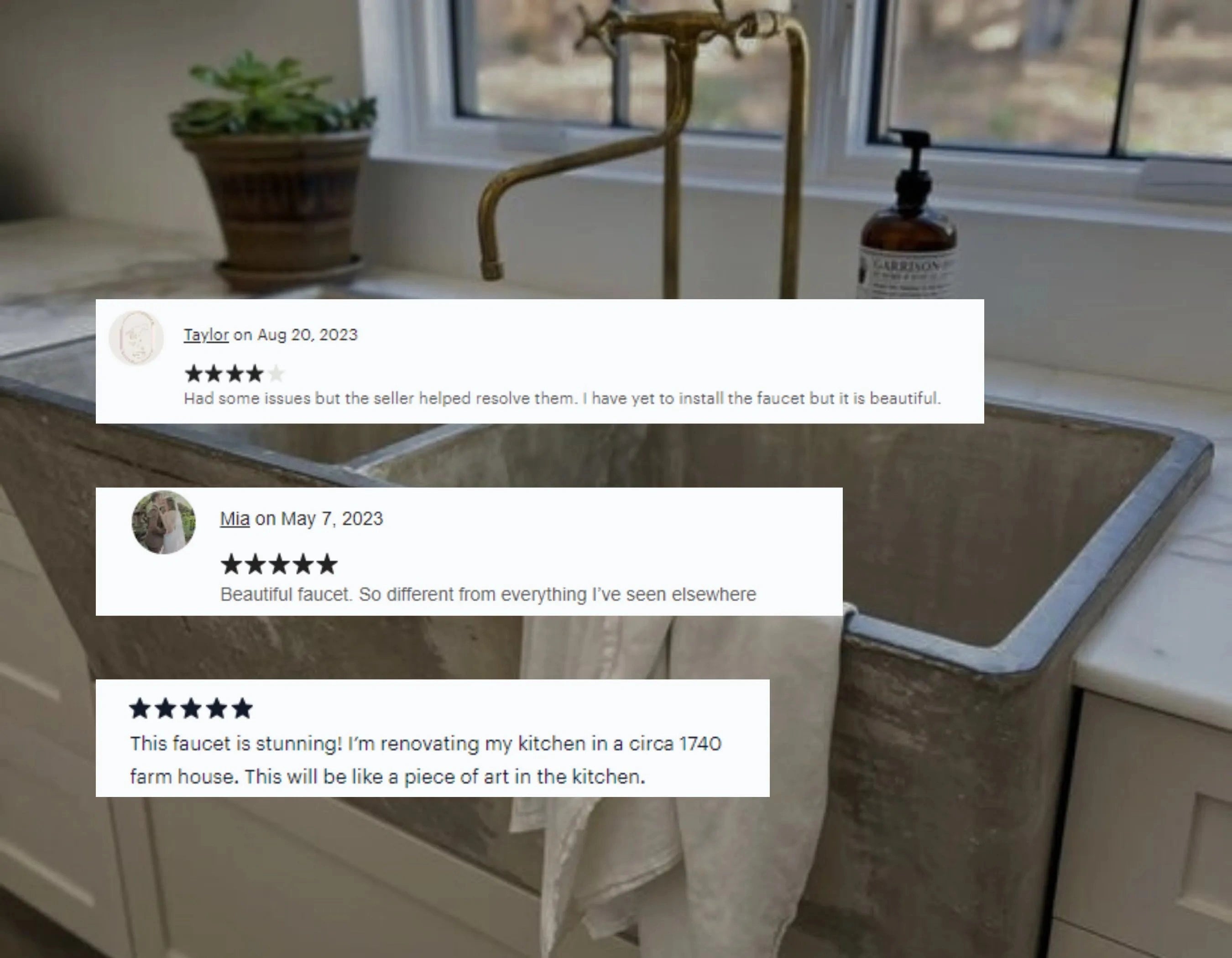 Kitchen sink with faucet 