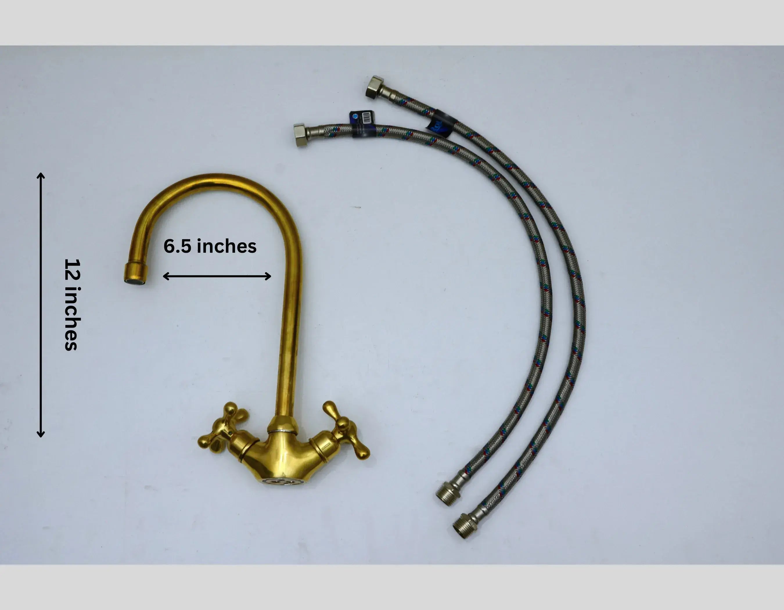 Unlacquered Brass Vanity Faucet With Two Handles