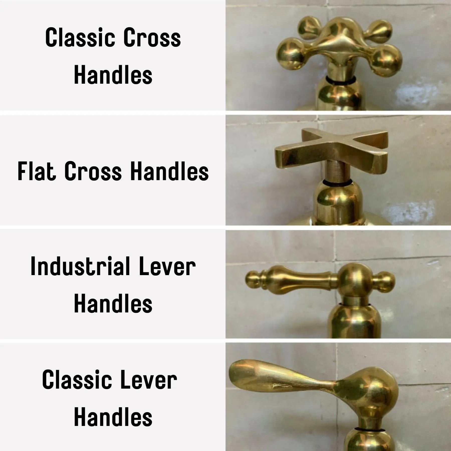 Lever Handles Brass Three Holes Faucet For Bathroom Vanities
